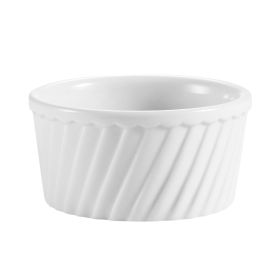 Soufflé Bowl Fluted BoneW 8oz 4"