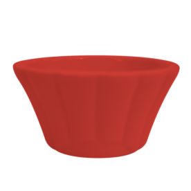 Floral Ramekin 4oz Red 3 1/2"
