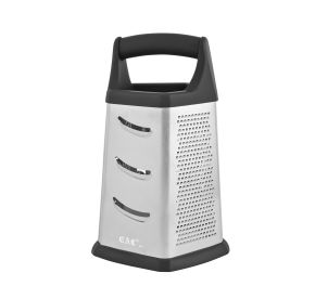 Grater Box Stainless Steel Tapered W/ PP/TPR Handle & Non-Slip Foot 5-Sided