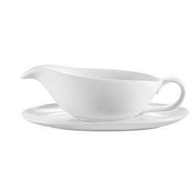 Sauce Boat W/ Saucer 20oz [SauceBoat 9 1/4" I Saucer 9 1/4"]