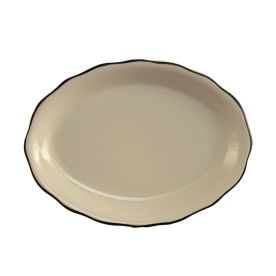 Oval Platter Black Band 7 1/2"