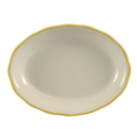 Oval Platter Gold Band 7 1/2"