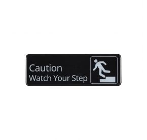 9"x3"H Compliance Sign "Caution Watch Your Step"