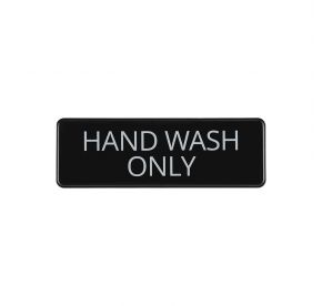 9"x3"H Compliance Sign "Hand Wash Only"