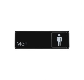 9"x3"H Compliance Sign "Men"