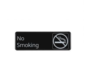 9"x3"H Compliance Sign "No Smoking"