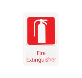 6"x9"H Compliance Sign "Fire Extinguisher" White