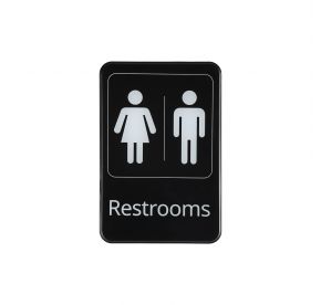 6"x9"H Compliance Sign "Restrooms"