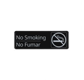 Spanish/English 9"x3"H Compliance Sign "No Smoking"