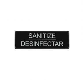 Spanish/English 9"x3"H Compliance Sign "Rinse"