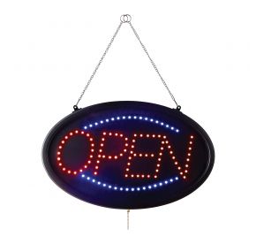 Sign LED "OPEN" Oval 3 Modes