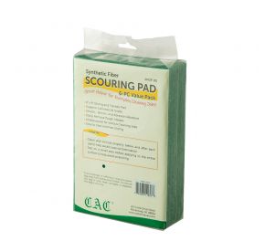 Scouring Pad Synthetic Fiber 6" x 9" 6PC/Pack
