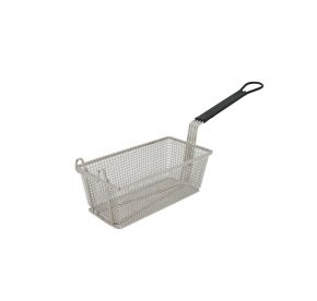Fry Basket Nickel-Plate 11x 5-3/4x4-3/8" with Front Hook Black Handle