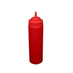 24 oz. Wide-Mouth Squeeze Bottle, Red, 6-PC/Pack