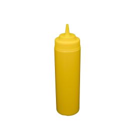24oz. Wide-Mouth Squeeze Bottle, Yellow, 6-PC/Pack
