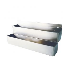 22" Stainless Steel Speed Rail Bottle Holder 2 Tiers