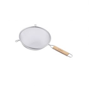 Single Mesh Strainer SS with Wood Handle 8"Dia