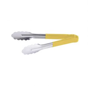 10" Stainless Steel Tong w/ Yellow Handle