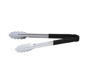 12" Stainless Steel Tong w/ Black Handle