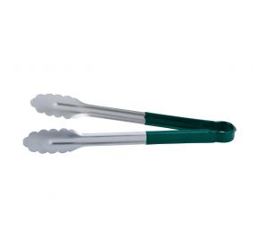 12" Stainless Steel Tong w/ Green Handle
