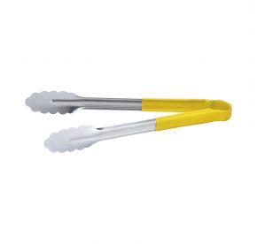 12" Stainless Steel Tong w/ Yellow Handle