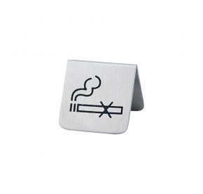Stainless Steel Table Tent Sign No Smoking