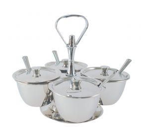Stainless Steel Tabletop Server Set 4-Compartment