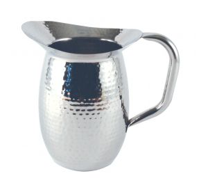 2 qt./64 oz. Hammered Stainless Steel Pitcher W/O Ice Guard