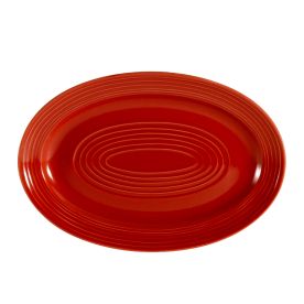 Oval Platter Red 10 5/8"