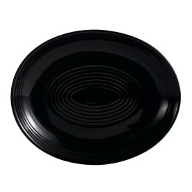 Coupe Oval Platter Black 12 3/4"