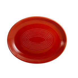 Coupe Oval Platter Red 12 3/4"