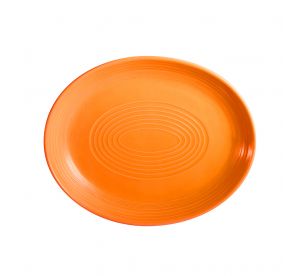 Coupe Oval Platter Tangerine 12 3/4"