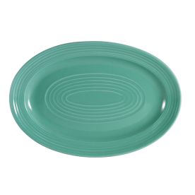 Oval Platter Green 9 5/8"