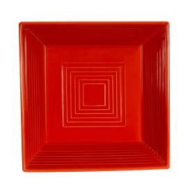 Square Bowl Red 42oz 8"