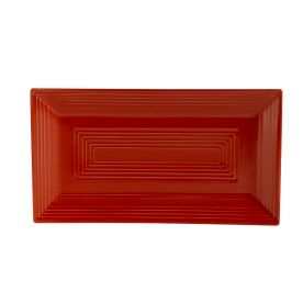 Rect. Platter Red 11 5/8"