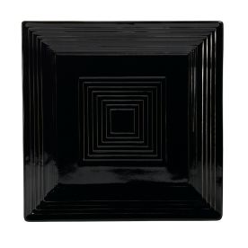 Square Plate Black 10"