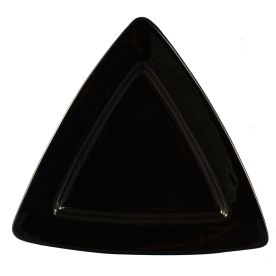 Triangular Deep Plate Black 11 1/2"