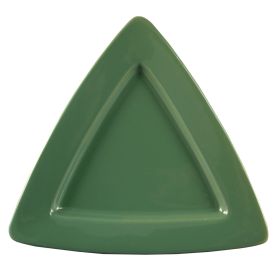 Triangular Deep Plate Green 11 1/2"