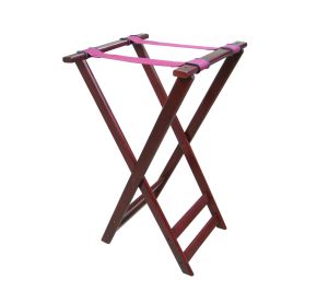 Tray Stand Wooden 32-1/4"H Mahogany