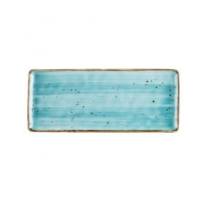 Rect. Platter Turquoise 14"