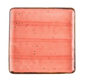 Square Plate Coral 10"