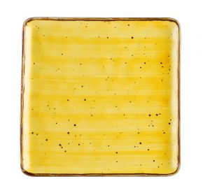 Square Plate Sunflower 10"