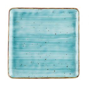 Square Plate Turquoise 10"