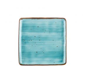 Square Plate Turquoise 6"