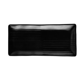 Duke Platter Rect. Matte Black 12"