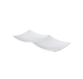 Platter Rect. 2-Section White 11-1/2"