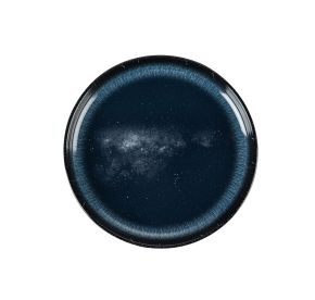 Galaxy Plate Round Coupe Starry Night Blue 11-1/2"