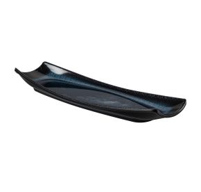 Galaxy Platter Boat Shape Starry Night Blue 13-5/8"x4-3/8"