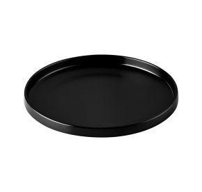 Hudson Plate Round Straight Side Matte Black 9-7/8"