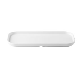 Hudson Platter Rect. Straight Side Long Matte White 12-1/4"x5"
